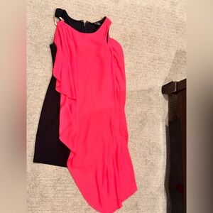 Flirty black and fuchsia dress from Bebe